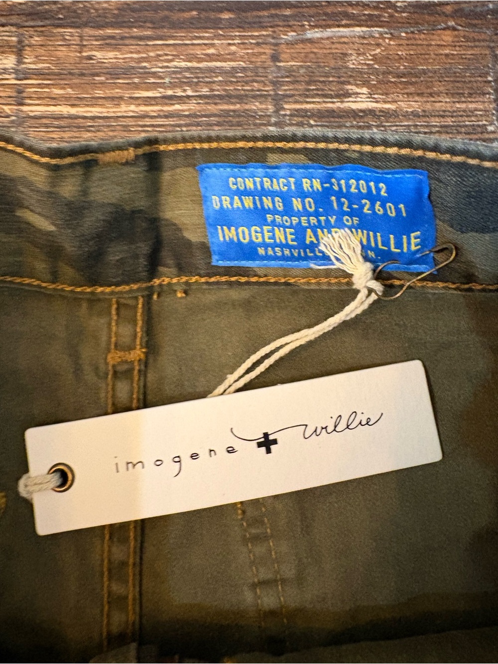 Imogene and Willie Service Trouser 28 Camo Brushstroke Camo NWT - Picture 12 of 16